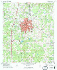 Brookhaven Mississippi Historical topographic map, 1:24000 scale, 7.5 X 7.5 Minute, Year 1972