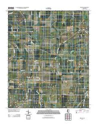 Brooks Mississippi Historical topographic map, 1:24000 scale, 7.5 X 7.5 Minute, Year 2012