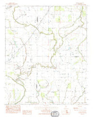 Brooks Mississippi Historical topographic map, 1:24000 scale, 7.5 X 7.5 Minute, Year 1983