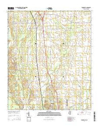 Brooksville Mississippi Current topographic map, 1:24000 scale, 7.5 X 7.5 Minute, Year 2015