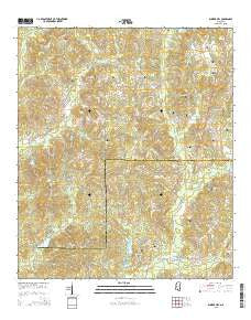 Bunker Hill Mississippi Current topographic map, 1:24000 scale, 7.5 X 7.5 Minute, Year 2015