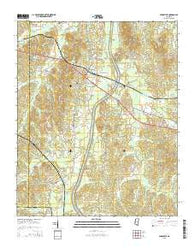 Burnsville Mississippi Current topographic map, 1:24000 scale, 7.5 X 7.5 Minute, Year 2015