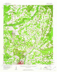 Caledonia Mississippi Historical topographic map, 1:62500 scale, 15 X 15 Minute, Year 1960