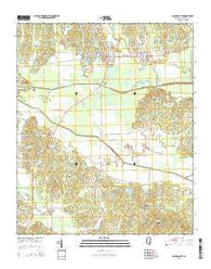 Calhoun City Mississippi Current topographic map, 1:24000 scale, 7.5 X 7.5 Minute, Year 2015