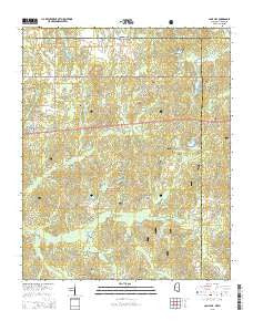 Camp Hill Mississippi Current topographic map, 1:24000 scale, 7.5 X 7.5 Minute, Year 2015