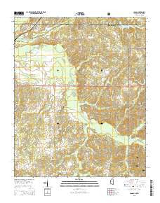 Canaan Mississippi Current topographic map, 1:24000 scale, 7.5 X 7.5 Minute, Year 2015