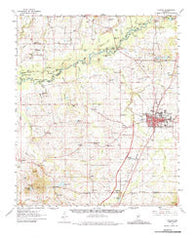 Canton Mississippi Historical topographic map, 1:62500 scale, 15 X 15 Minute, Year 1961