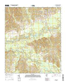 Carthage Mississippi Current topographic map, 1:24000 scale, 7.5 X 7.5 Minute, Year 2015
