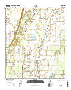 Cary Mississippi Current topographic map, 1:24000 scale, 7.5 X 7.5 Minute, Year 2015