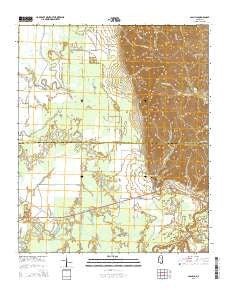 Cascilla Mississippi Current topographic map, 1:24000 scale, 7.5 X 7.5 Minute, Year 2015