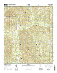 Caseyville Mississippi Current topographic map, 1:24000 scale, 7.5 X 7.5 Minute, Year 2015