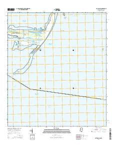 Cat Island Mississippi Current topographic map, 1:24000 scale, 7.5 X 7.5 Minute, Year 2015