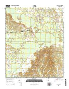 Cedar Bluff Mississippi Current topographic map, 1:24000 scale, 7.5 X 7.5 Minute, Year 2015