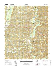 Chalybeate Mississippi Current topographic map, 1:24000 scale, 7.5 X 7.5 Minute, Year 2015