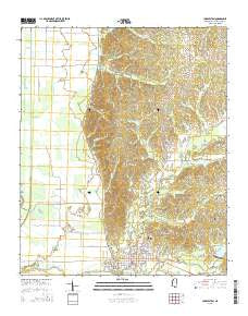 Charleston Mississippi Current topographic map, 1:24000 scale, 7.5 X 7.5 Minute, Year 2015