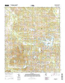 Charlton Mississippi Current topographic map, 1:24000 scale, 7.5 X 7.5 Minute, Year 2015