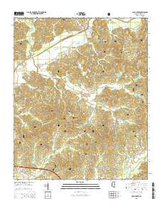 Chilli Creek Mississippi Current topographic map, 1:24000 scale, 7.5 X 7.5 Minute, Year 2015