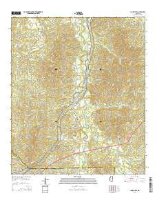 Church Hill Mississippi Current topographic map, 1:24000 scale, 7.5 X 7.5 Minute, Year 2015