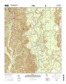 Clark Mississippi Current topographic map, 1:24000 scale, 7.5 X 7.5 Minute, Year 2015