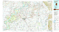Clarksdale Mississippi Historical topographic map, 1:100000 scale, 30 X 60 Minute, Year 1990