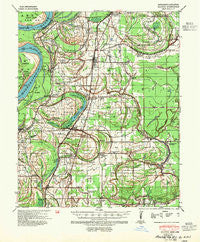 Clayton Mississippi Historical topographic map, 1:62500 scale, 15 X 15 Minute, Year 1939
