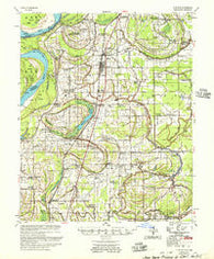 Clayton Mississippi Historical topographic map, 1:62500 scale, 15 X 15 Minute, Year 1955