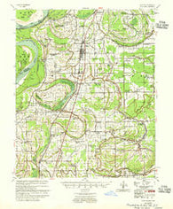 Clayton Mississippi Historical topographic map, 1:62500 scale, 15 X 15 Minute, Year 1955