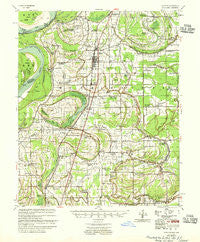 Clayton Mississippi Historical topographic map, 1:62500 scale, 15 X 15 Minute, Year 1955