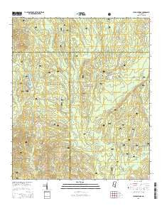 Clear Springs Mississippi Current topographic map, 1:24000 scale, 7.5 X 7.5 Minute, Year 2015