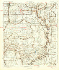 Cleveland Mississippi Historical topographic map, 1:62500 scale, 15 X 15 Minute, Year 1934