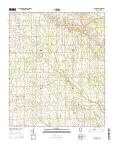 Cliftonville Mississippi Current topographic map, 1:24000 scale, 7.5 X 7.5 Minute, Year 2015