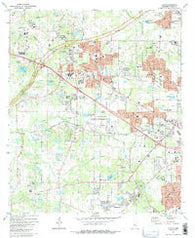 Clinton Mississippi Historical topographic map, 1:24000 scale, 7.5 X 7.5 Minute, Year 1980