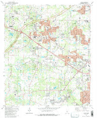 Clinton Mississippi Historical topographic map, 1:24000 scale, 7.5 X 7.5 Minute, Year 1980