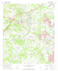 Clinton Mississippi Historical topographic map, 1:24000 scale, 7.5 X 7.5 Minute, Year 1971