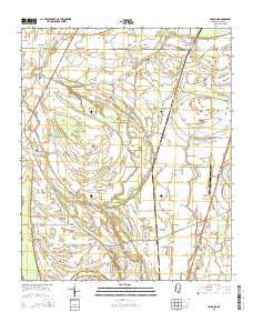 Coahoma Mississippi Current topographic map, 1:24000 scale, 7.5 X 7.5 Minute, Year 2015