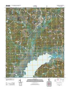 Coffeeville Mississippi Historical topographic map, 1:24000 scale, 7.5 X 7.5 Minute, Year 2012