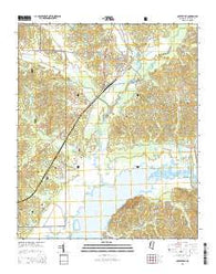 Coffeeville Mississippi Current topographic map, 1:24000 scale, 7.5 X 7.5 Minute, Year 2015