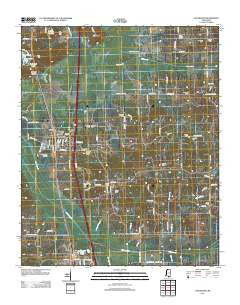 Coldwater Mississippi Historical topographic map, 1:24000 scale, 7.5 X 7.5 Minute, Year 2012