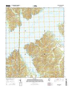 Coles Point Mississippi Current topographic map, 1:24000 scale, 7.5 X 7.5 Minute, Year 2015