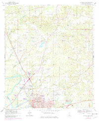 Columbia North Mississippi Historical topographic map, 1:24000 scale, 7.5 X 7.5 Minute, Year 1970