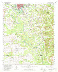 Columbus Mississippi Historical topographic map, 1:62500 scale, 15 X 15 Minute, Year 1960