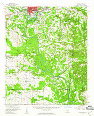 Columbus Mississippi Historical topographic map, 1:62500 scale, 15 X 15 Minute, Year 1960