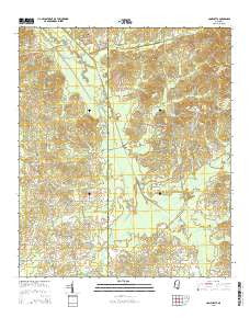 Conehatta Mississippi Current topographic map, 1:24000 scale, 7.5 X 7.5 Minute, Year 2015