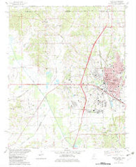 Corinth Mississippi Historical topographic map, 1:24000 scale, 7.5 X 7.5 Minute, Year 1982