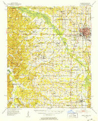 Corinth Mississippi Historical topographic map, 1:62500 scale, 15 X 15 Minute, Year 1950