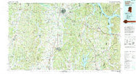 Corinth Mississippi Historical topographic map, 1:100000 scale, 30 X 60 Minute, Year 1994