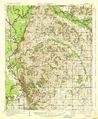 Crenshaw Mississippi Historical topographic map, 1:62500 scale, 15 X 15 Minute, Year 1935