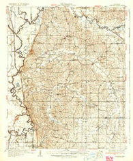 Crenshaw Mississippi Historical topographic map, 1:62500 scale, 15 X 15 Minute, Year 1935