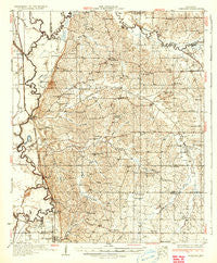 Crenshaw Mississippi Historical topographic map, 1:62500 scale, 15 X 15 Minute, Year 1935