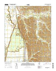 Crenshaw North Mississippi Current topographic map, 1:24000 scale, 7.5 X 7.5 Minute, Year 2015